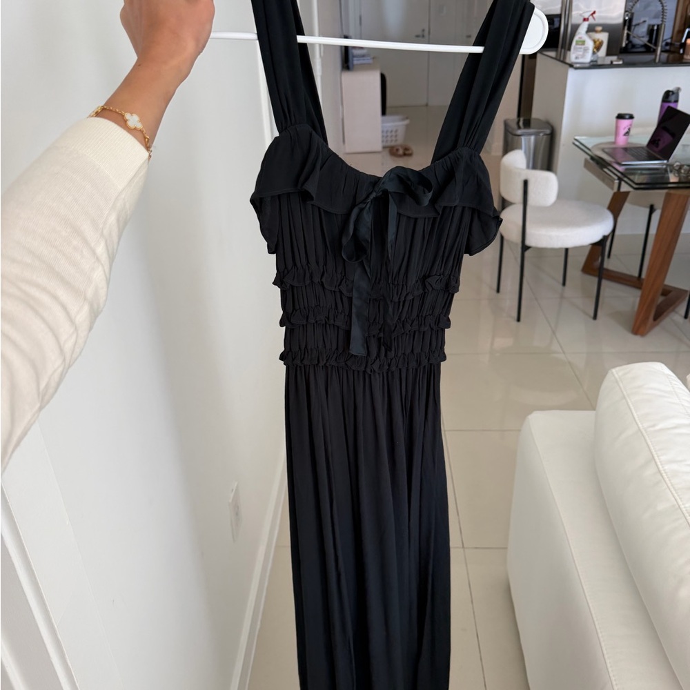 Doen Black  Carolynn Midi Dress Black